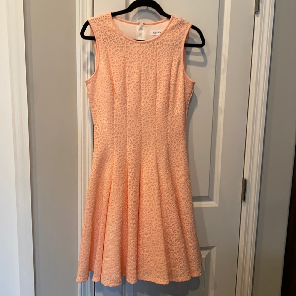 Calvin Klein pink A-line dress size 8